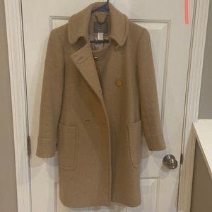 J Crew Stadium Clothes Wool Coat Size 0 Good Condition